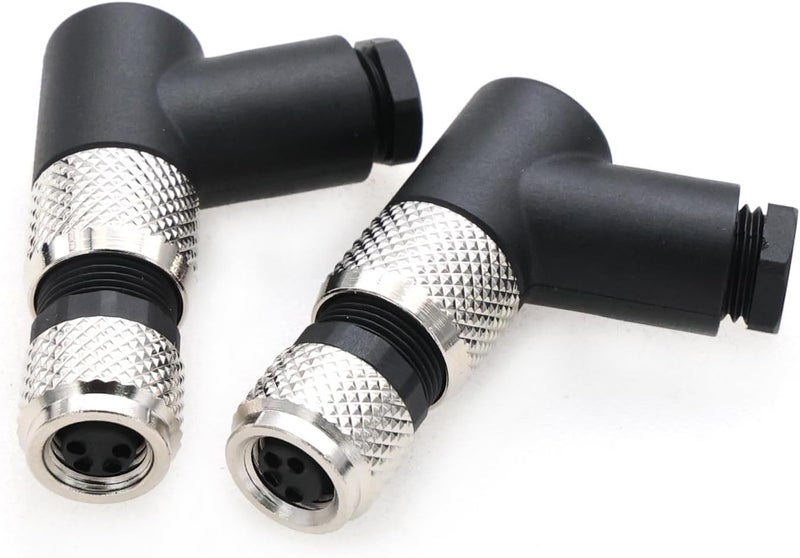 Eonvic M8 Right Angle 4 Pin Female A Code Plug Industrial Circular Sensor Connector Aviation 8mm Waterproof IP67 Connector - Image 2
